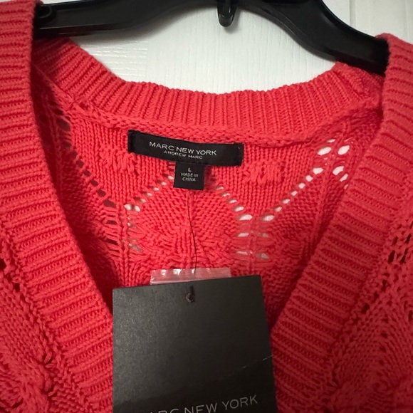 Marc New York Womens Coral Cap Flutter Sleeve Button - Picture 2 of 2